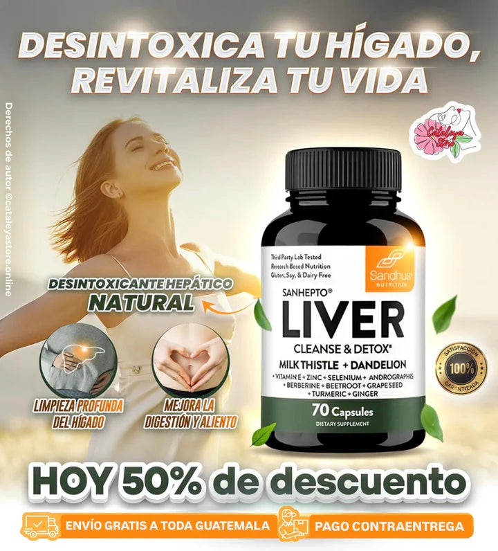 LIVER DETOX - Empieza A Sentirte Más Ligero Desde Adentro 2X1 (60 CAPSULAS) + ENVIO GRATIS