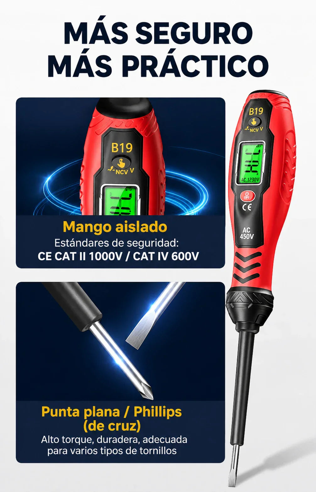 ✍️⚡Probador de voltaje inteligente sin contacto | Envío gratis