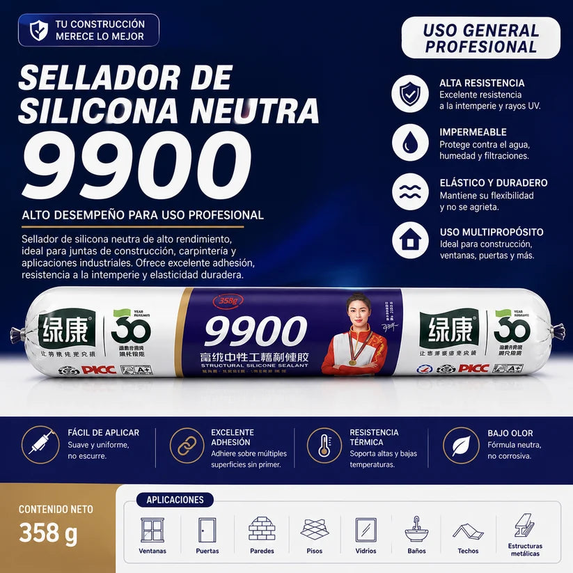 Sellador de silicona ultra 9900 pro