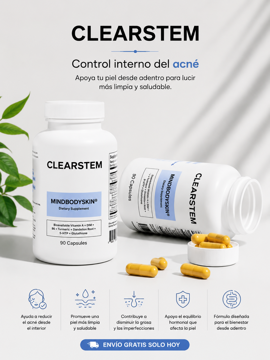 CLEARSTEM | Acaba con el Acné Hormonal en 7 Días+ ENVIO GRATIS