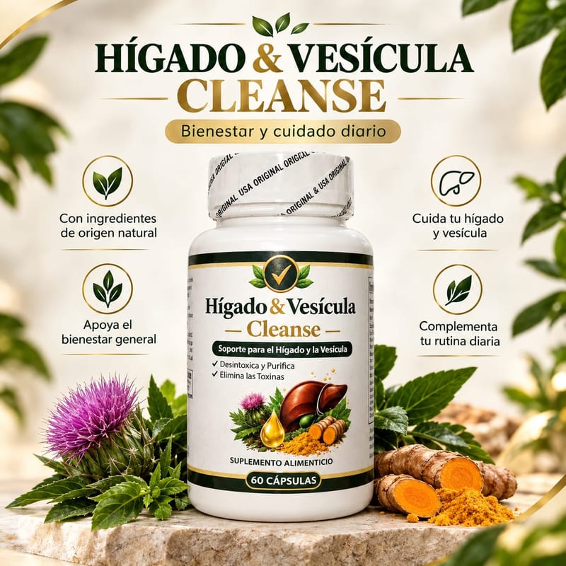 HIGADO&VESICULA CLEANSE 60 CAPSULAS + ENVIO GRATIS