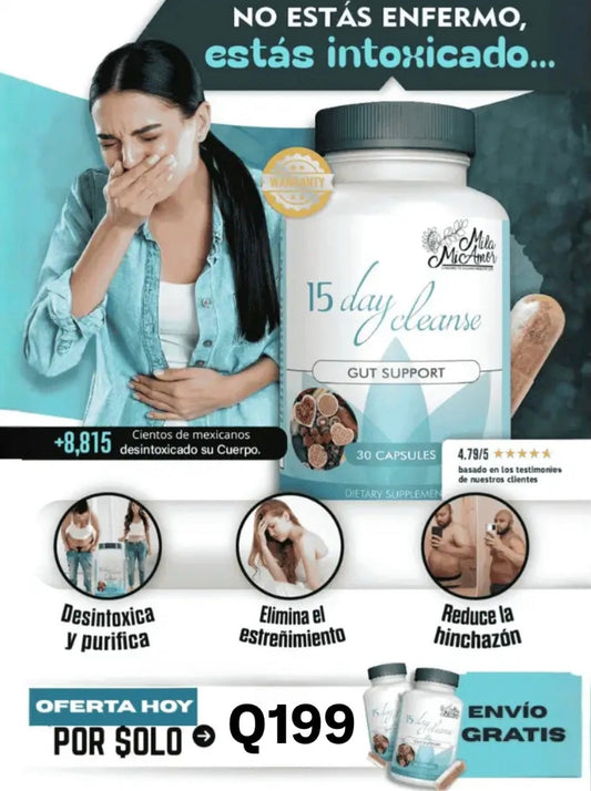 Clean15™ Limpieza Completa Estomacal en 15 días + Envío Gratis 🎁