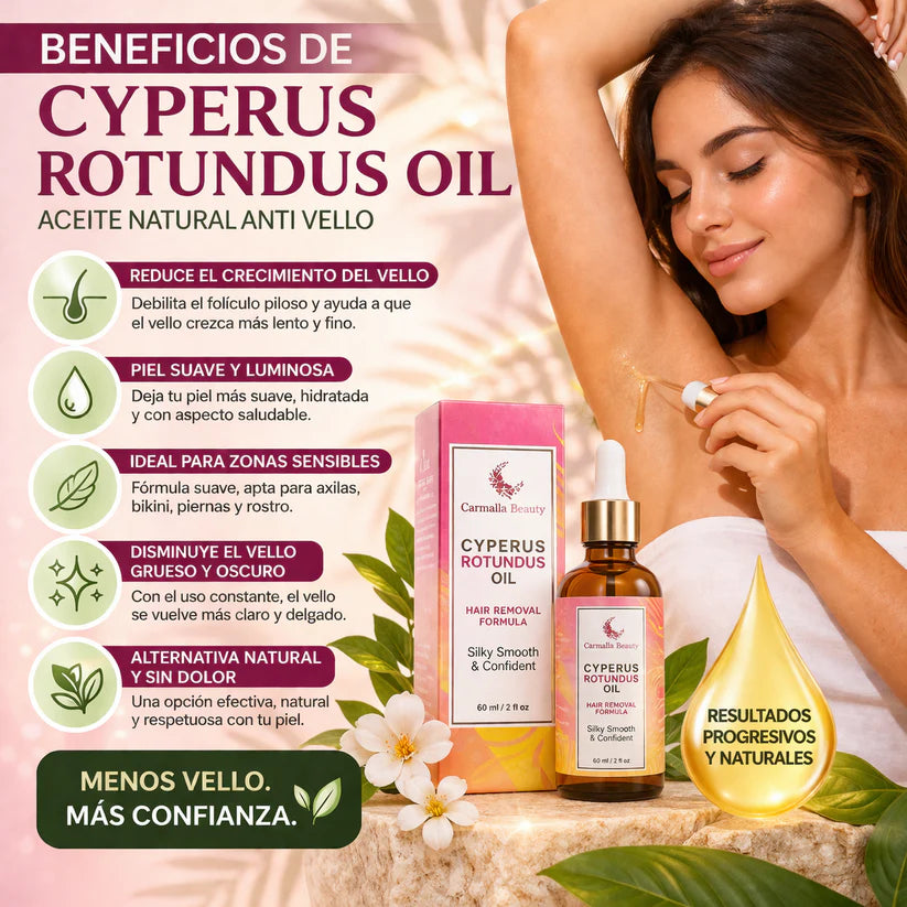 Cyperus Rotundus 🦵🏼Piel más suave y menos preocupación por el vello