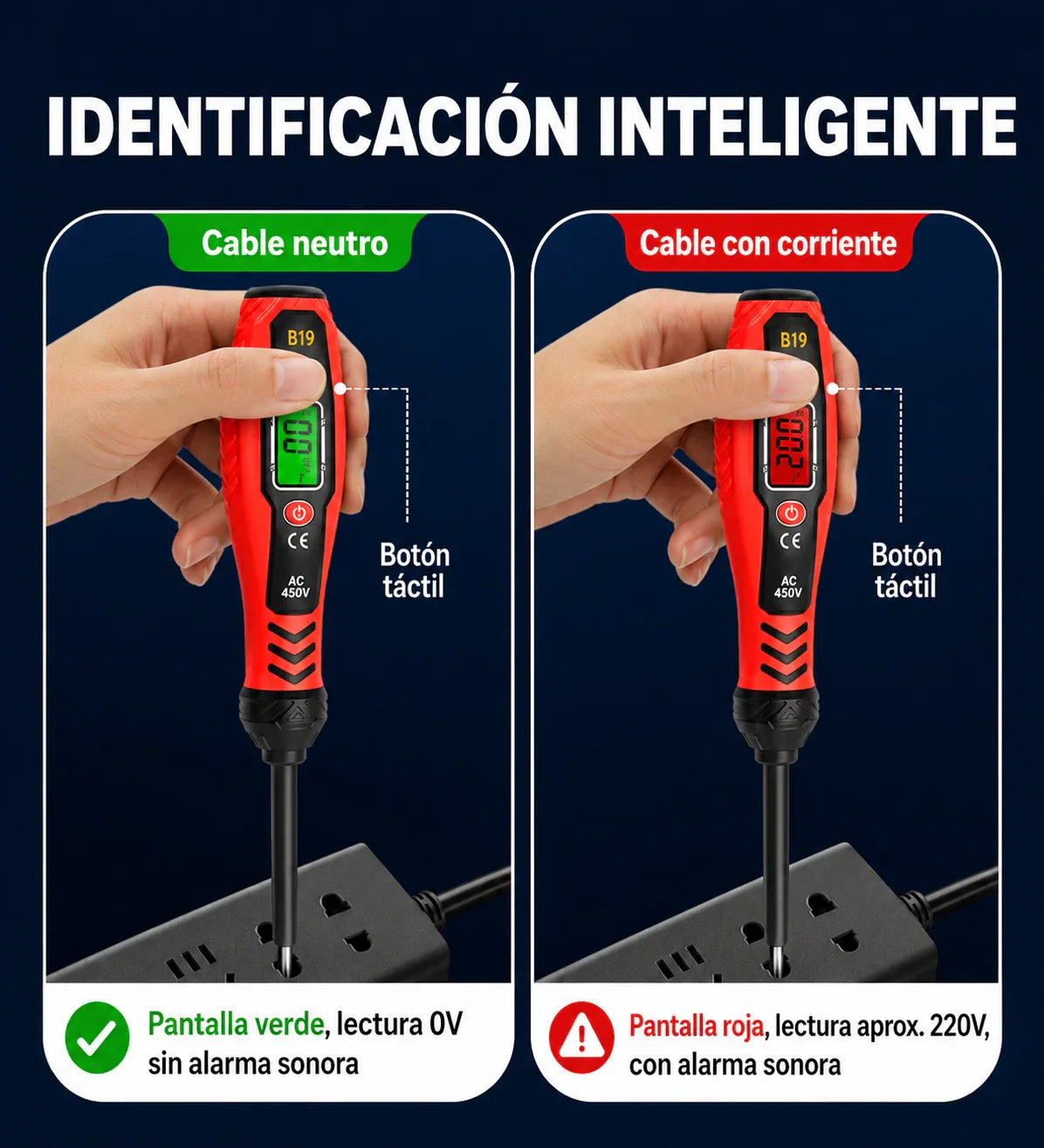 ✍️⚡Probador de voltaje inteligente sin contacto |  Envío gratis