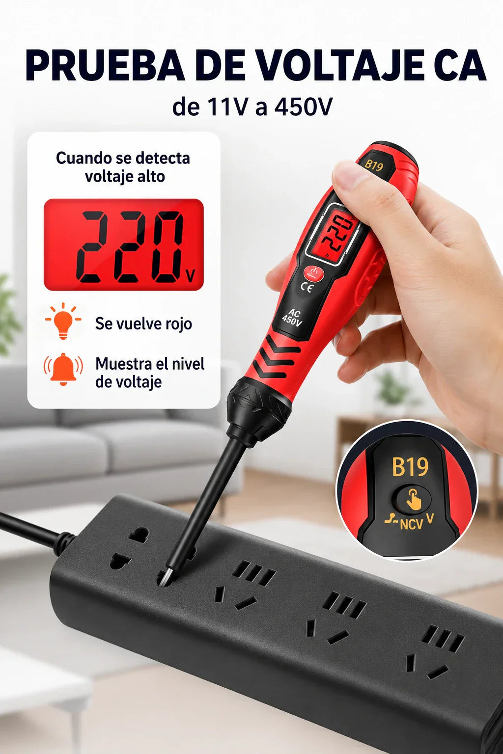 ✍️⚡Probador de voltaje inteligente sin contacto |  Envío gratis
