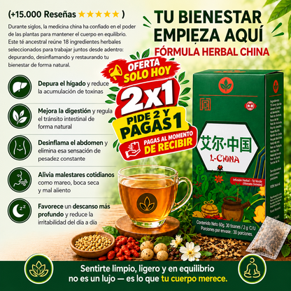 2x1☕TÉ YIGAN CHINO X60 —' Ayuda Natural para Desinflamar y Sentirte Mejor