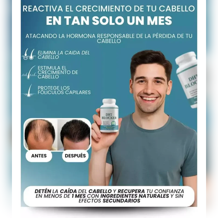 DHT BLOCKER X60: FORTALECE TU CABELLO DESDE LA RAÍZ 2x1