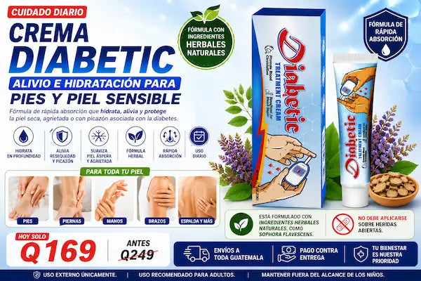 CREMA HIDRATANTE DIABETES - ALIVIO PARA ULCERAS Y CUIDADO DE LA PIEL