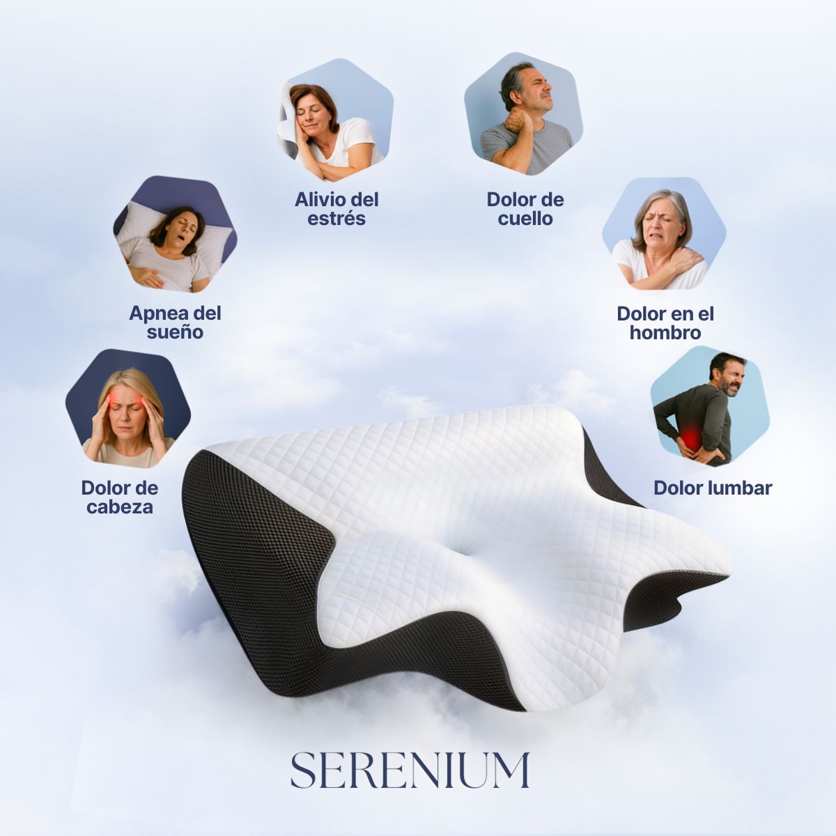 Almohada OrthoSleep Ergonomíca para Dormir + ENVIO GRATIS