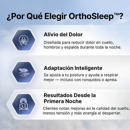 Almohada OrthoSleep Ergonomíca para Dormir + ENVIO GRATIS